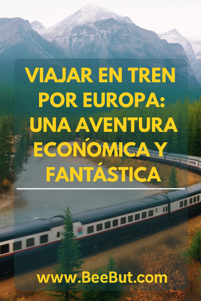 Tren recorriendo paisajes de montaña en Europa – guía para viajar en tren de forma económica